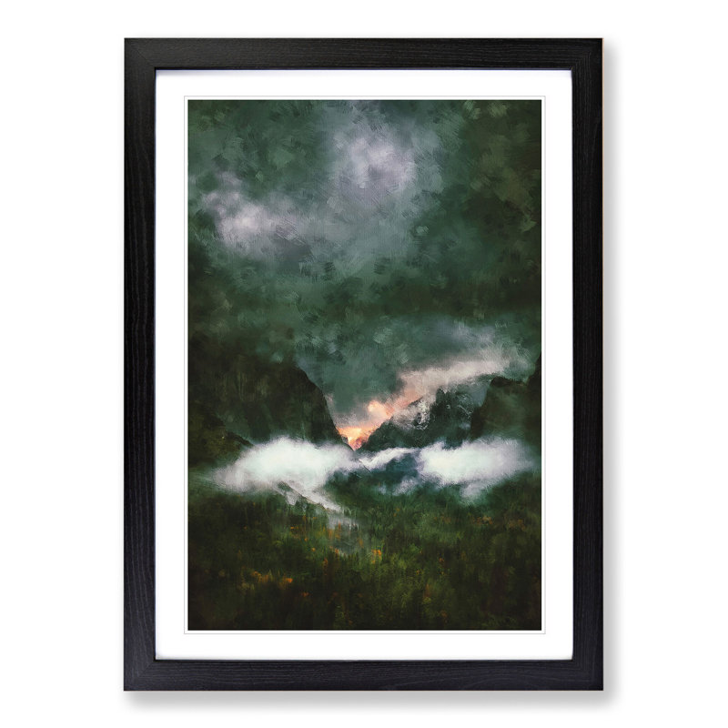 Yosemite National Park Vol.4 - Picture Frame Graphic Art, 48cm H x 36cm W x 2cm D, Black Framed