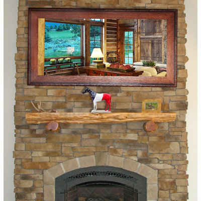 Hinatea Solid Wood Flat Wall Mirror