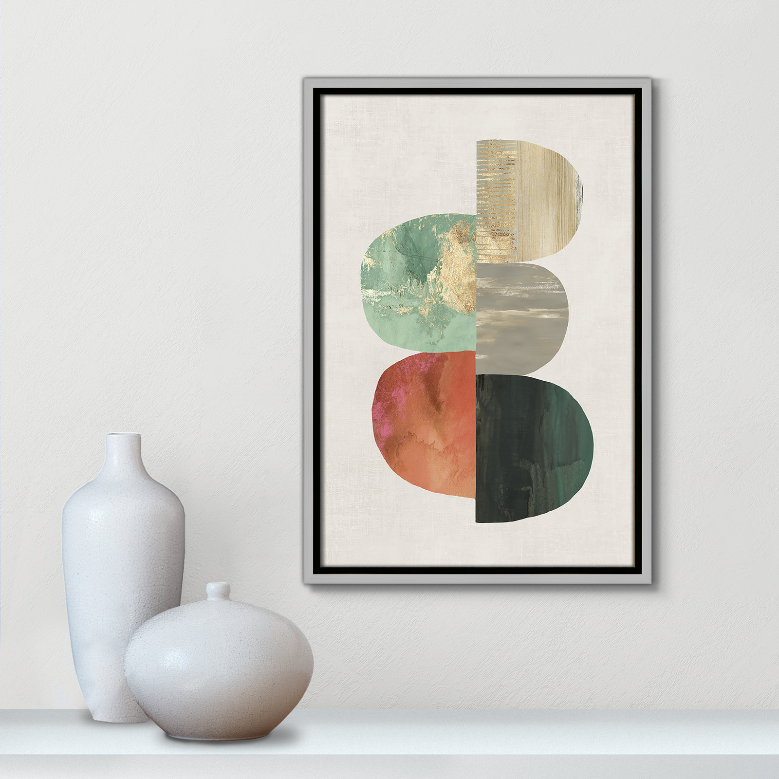 Westcreek "Evolving Energy I" Print by Tom Reeves, Picture Framed Canvas, 19.5" H x 13.5" W, White