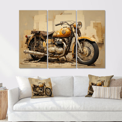 Minimalisme Moto IV - Ensemble de décoration murale moto