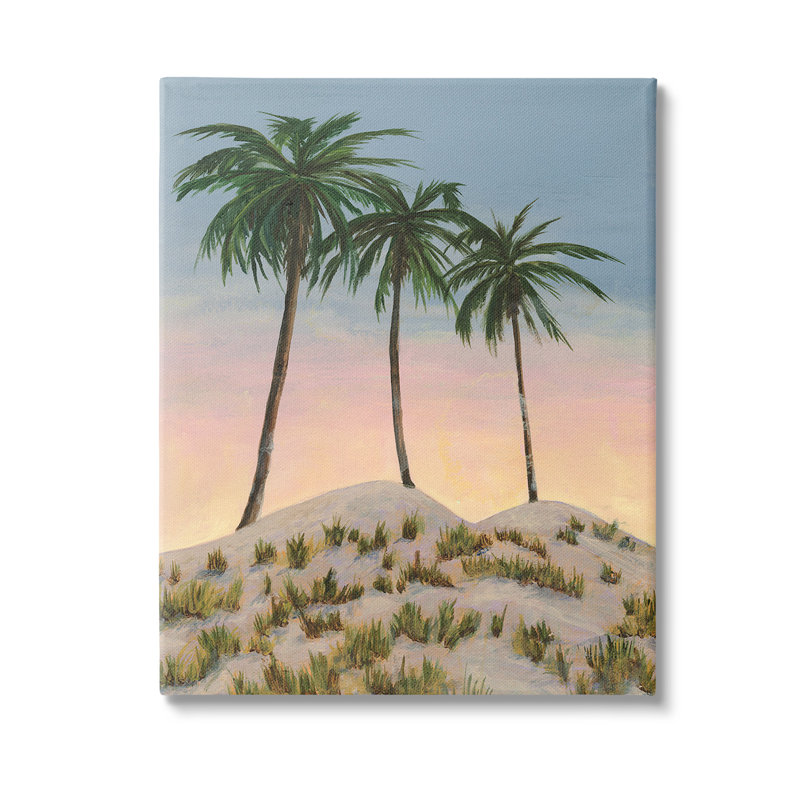 «Palm Trees on Hill» par Michael Willett, H 40 po x l 30 po