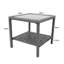 Hanna-Maria Square Glass Steel Outdoor Coffee Table - 50 cm W 50 cm D