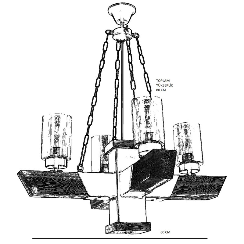 Bertel 4 - Light Unique/Statement Chandelier