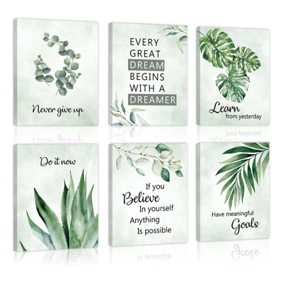 6 Piece Wrapped Canvas Wall Art