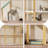 71 Inches Triple 5 Tier Book Shelf, Industrial Large Bookcase With Storage Cabinet Sturdy Metal Frame, Freestanding Display Shelving Unit-1563372528