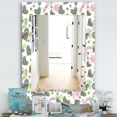 Miroir mural doodle drawing