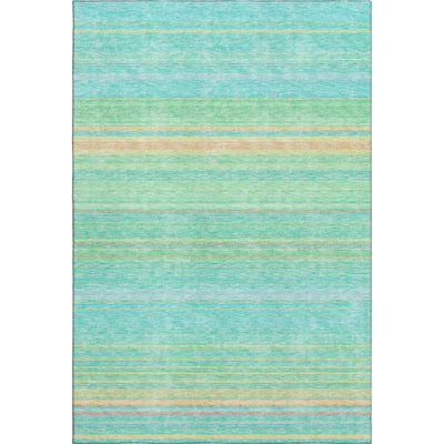 Premium Machine Washable Prisco Aqua Rug