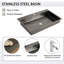 Meuble-lavabo simple 28 po avec plateau en acier inoxydable