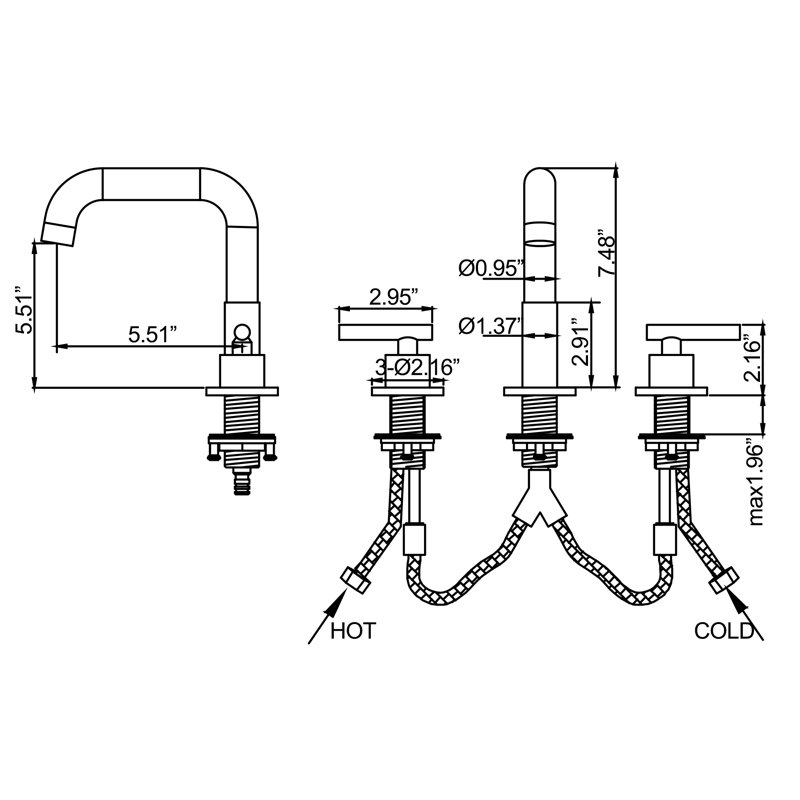 2-handle Bathroom Faucet