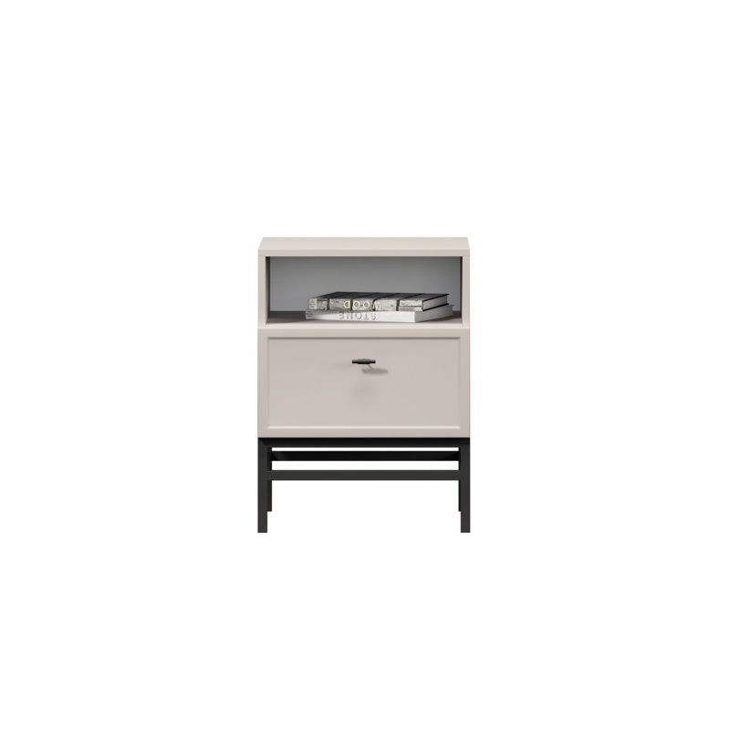 Bagga 45cm W Manufactured Wood Bedside Table