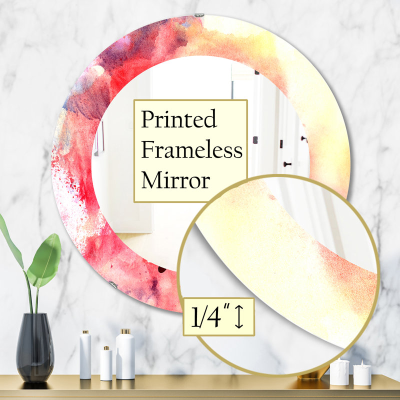 Miroir mural, H 31,5 po x l 31,5 po, Abstrait