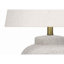 Lighting, H 22 po, lampe de table, béton crème, abat-jour ivoire / crème, moderne