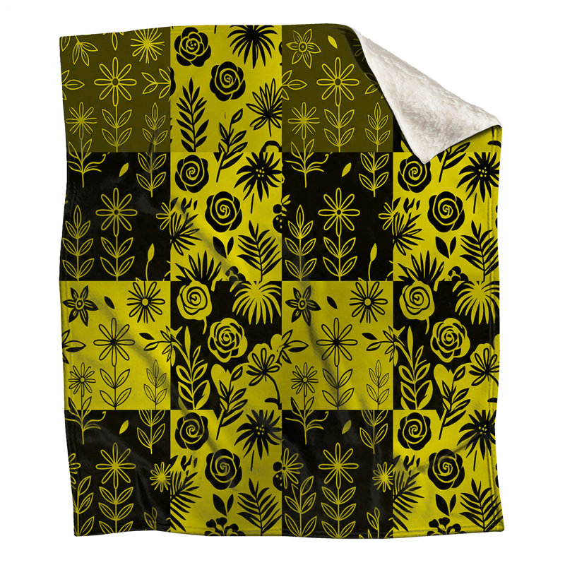 Couvertures à motif floral, L 60 po x H 80 po