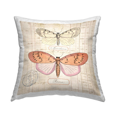 Stupell Industries Drawn Butterfly Studies Design by Susan Arnot Outdoor Printed Pillow