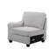 Canapé modulaire en L gris clair de 7 po avec repose-pieds et repose-pieds Leo