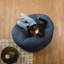 Pouf Big Joe Cloudberry, assise structurée en mousse, motif bouclé Teddy, bleu ardoise, pour adultes-118316755-134924385