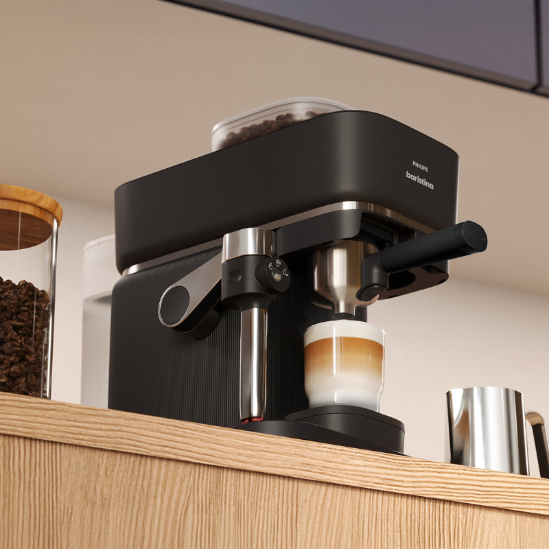 Machine à café au lait et espresso Philips avec mousseur à lait intelligent noir