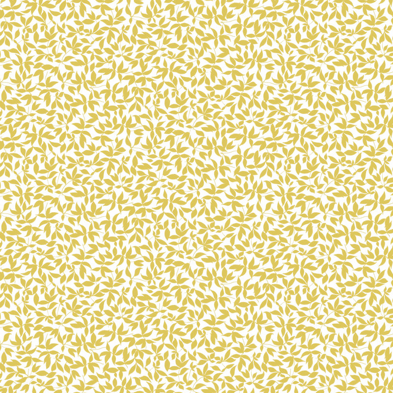 Hiedra Floral Wallpaper Roll, Mostaza