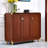 Walnut Aluminum Shoe Storage