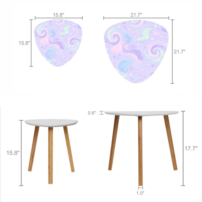 Ensemble de 2 tables basses gigognes Triangle