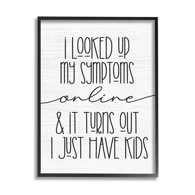 «My asymptômes en ligne», humour de famille XXL, estampe numérique de Daphne Polselli, H 30 po x l 24 po x P 1,5 po