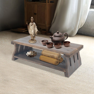 Folding Meditation Table, Low Coffee Table For Sitting On The Floor (23.62*11.81*7.87In)