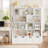 🧸 Kirklyn 57.5"H 5-Tier Cube Bookcase & Toy Storage Organizer, Kids Bookshelf with 4 Movable Drawers & 10 Storage Cubes, Children's Playroom Storage Unit-1374244541