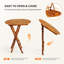 Table ronde d'extérieur en bois 2,3 pi