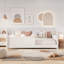 Grand lit sur pied avec garde-corps et bibliothèque Queen Montessori-797714103-797714098