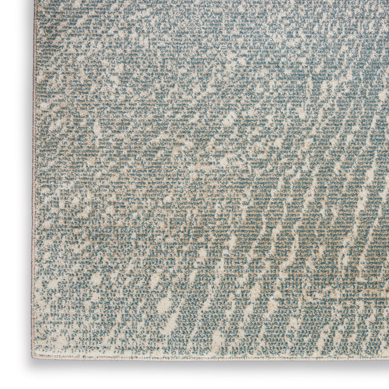 Abstract Elegance 70''x46'' Easy-Care Synthetic Area Rug in Grey