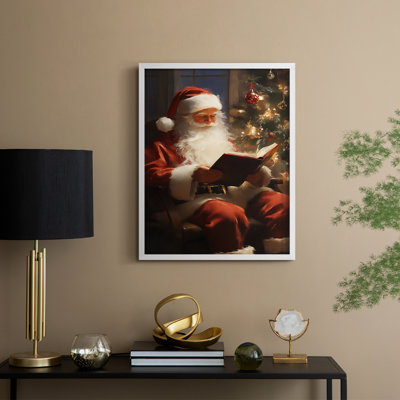 «Christmas Holiday Art», série 2-Cxxii, reproduction encadrée - bois massif