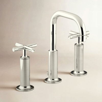 Purist Widespread Bathroom Faucet with Drain
