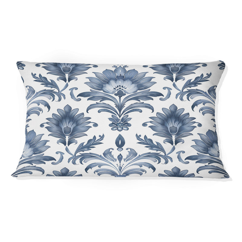 Blue Damask Delight - Coussin lombaire transitionnel