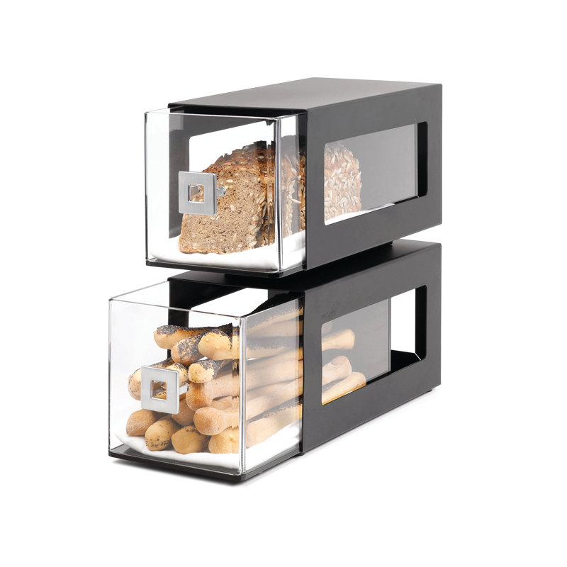 Rosseto Plastic Display Case Buffet Accessory, Matte Black