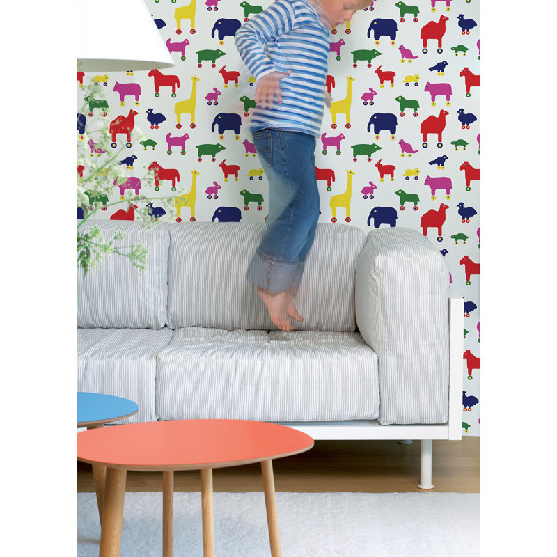 Multi Rulla 18' L x 20.8" W Peel and Stick Wallpaper Roll