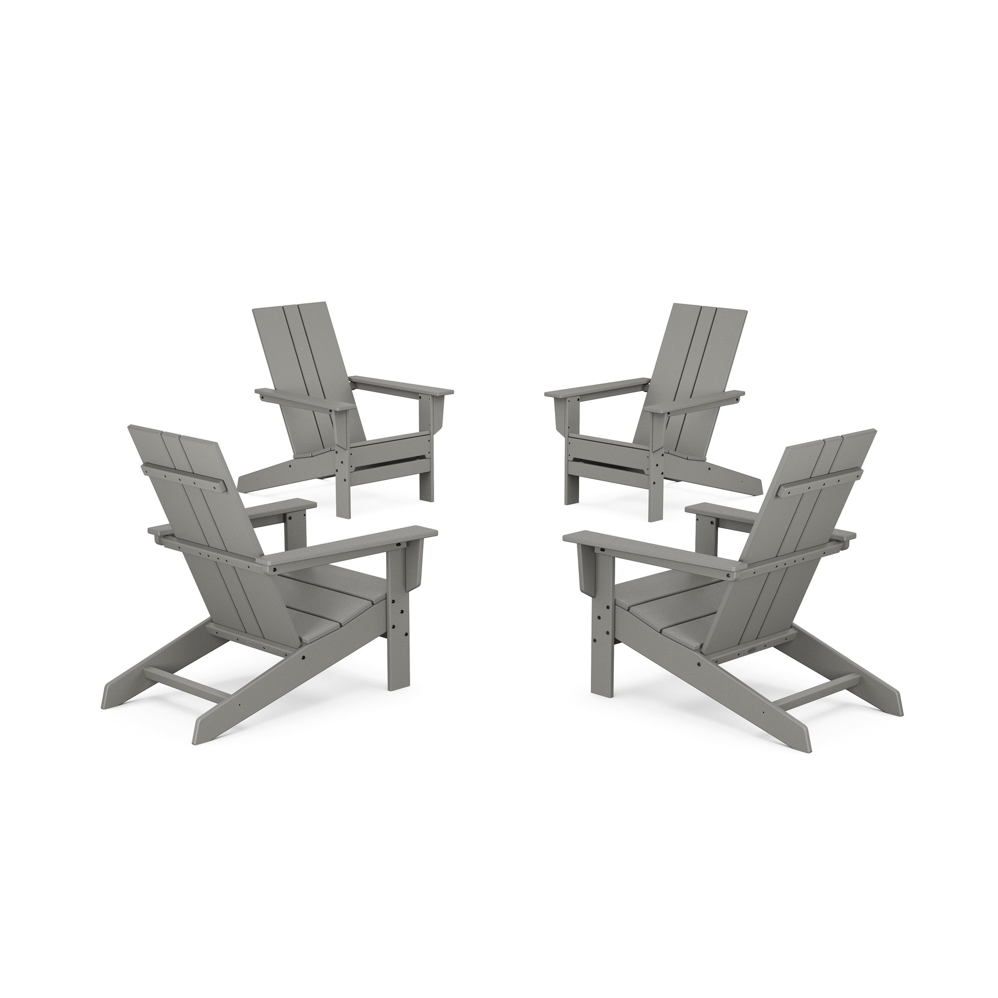 POLYWOOD x AllModern Plastic Adirondack Chairs, Gray