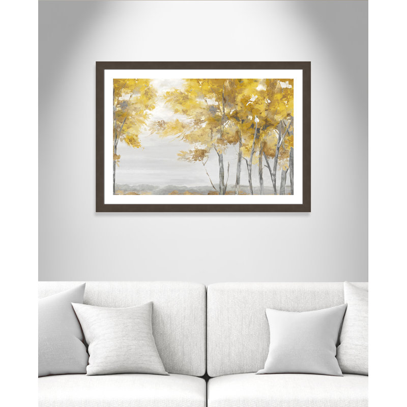 Selfless Yellow " Selfless Yellow " by Eva Watts, 31" H x 43" W x 1.25" D, Brushed Gunmetal