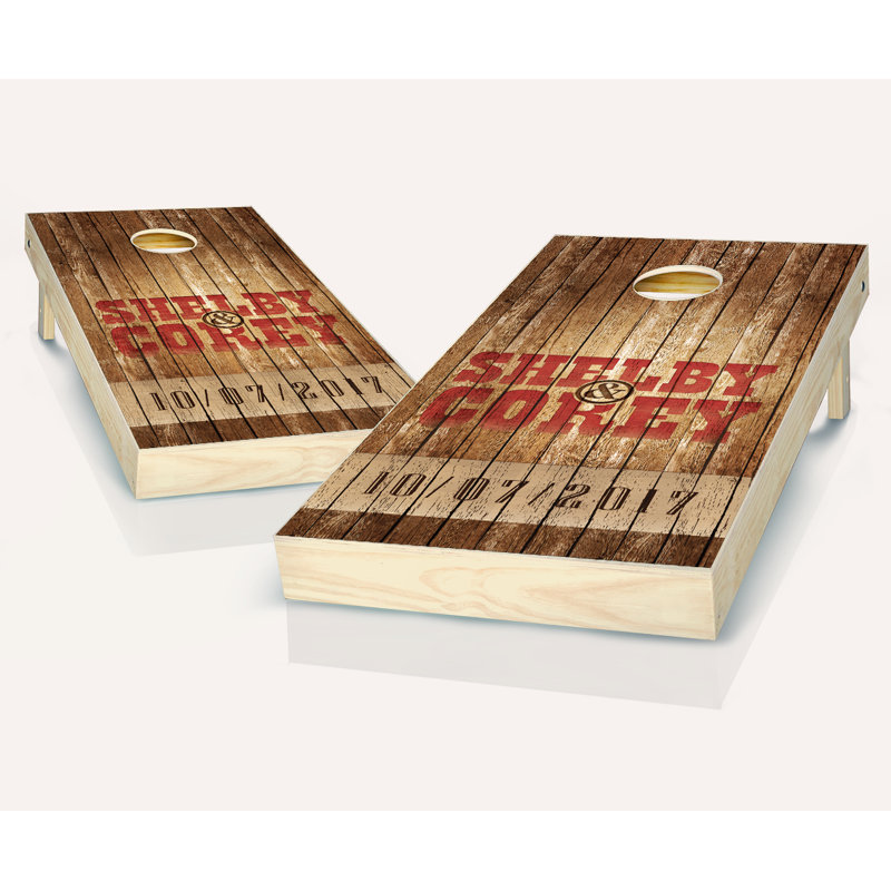 Ensemble de cornhole 2 'x 4' avec sacs, Rouge / royal