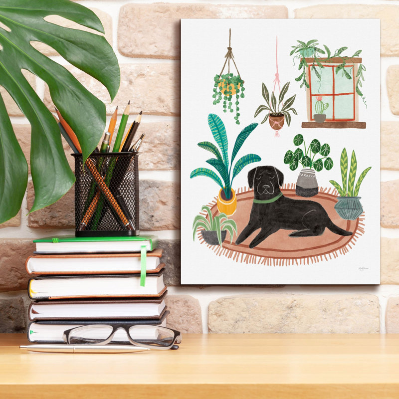 «Urban Jungle Dogs 6 White» par Mary Urban, art mural sur toile, 26 po x 34 po, H 16 po x l 12 po x P 0,75 po