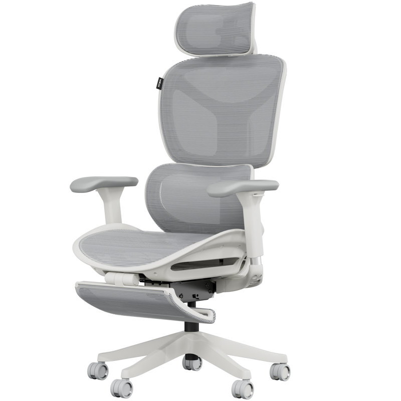 One-Touch Control Ergonomic Mesh Office Chair with 3-Level Recline Lock, Computer Chair with Adjustable Backrest & Lumbar Support & 3D Armrests & 3D Headrest