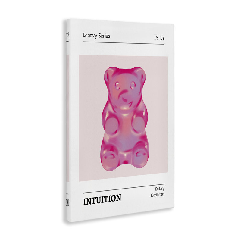 Intuition phrase bonbon ours, design par LSR Design Studio, H 24 po x l 16 po