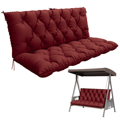 Banc de jardin avec coussin de 5 po imperméable pour l'extérieur