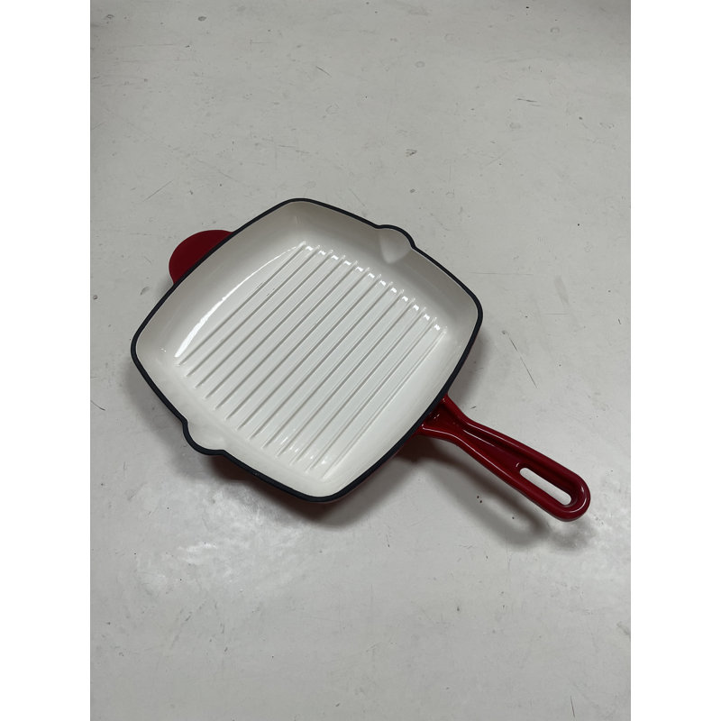 Non-Stick Frying Pan, 43cm W, White/Red