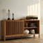 Buffet décoratif simple en bois massif