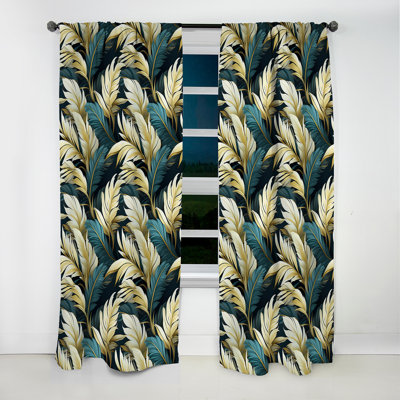 Palm Breeze - motif tropical I - Rideau floral - Rideau occultant floral - 1 panneau