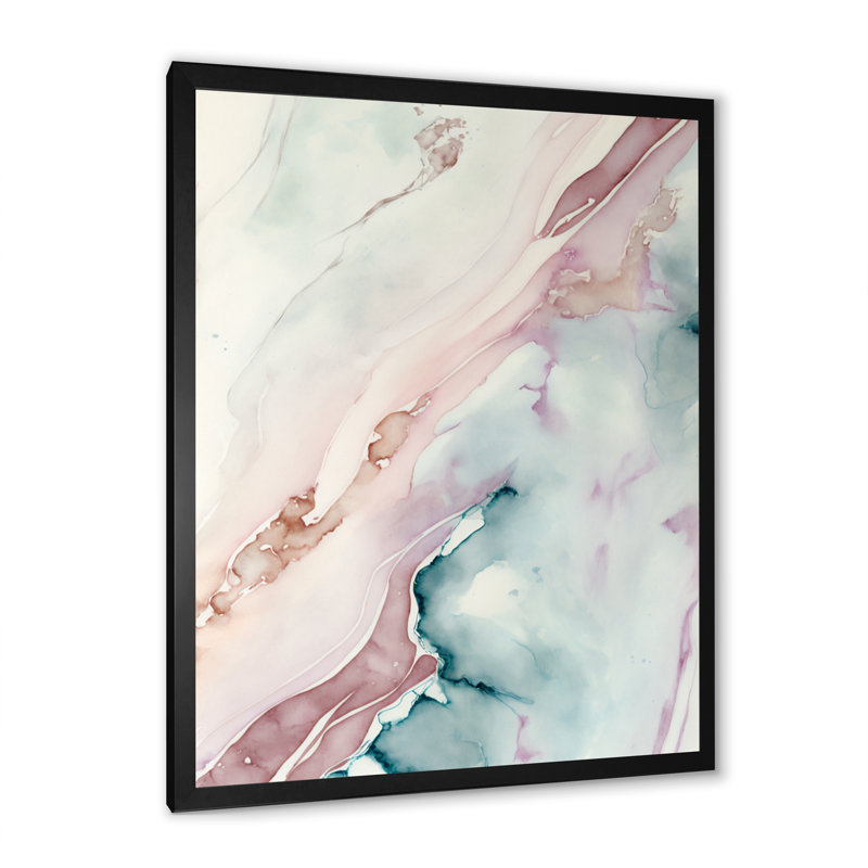 «Sudden Solitude In Elevated Blush V», reproduction sur toile, Impression noire sur toile encadrée, L 12 po x H 20 po