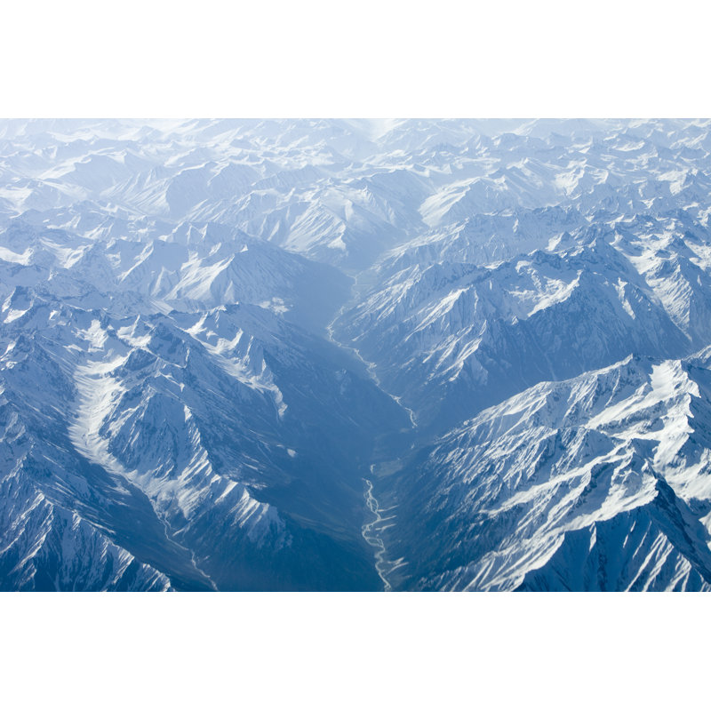 Mountain Peaks by A330Pilot - Wrapped Canvas Print, 61cm H x 91cm W x 3.8cm D