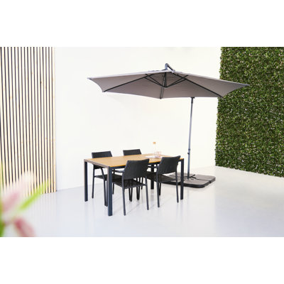 Kirills 4 - Person Patio Dining Set with Rectangular Table