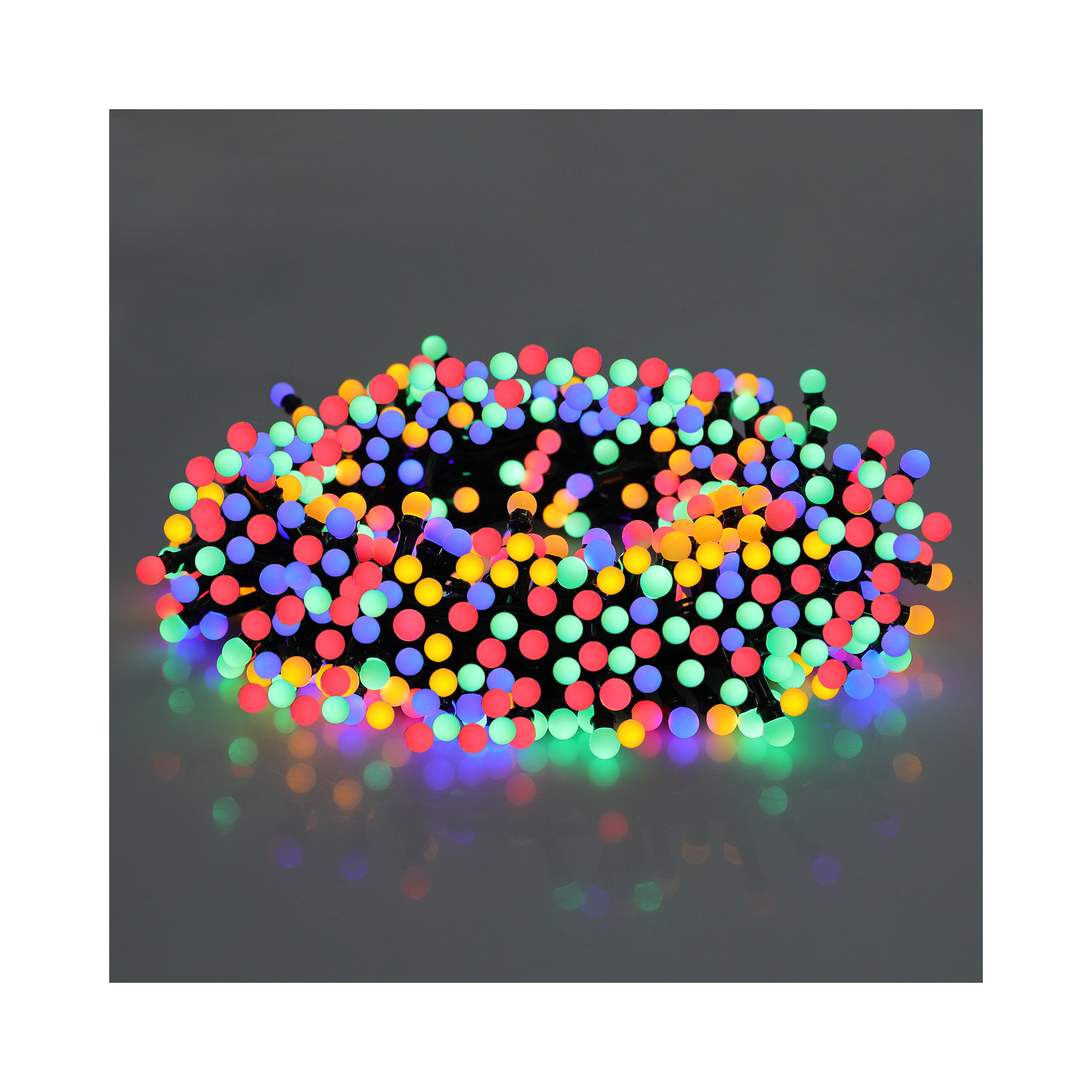Outdoor LED String Lights with Modes, Multicolor, 787"