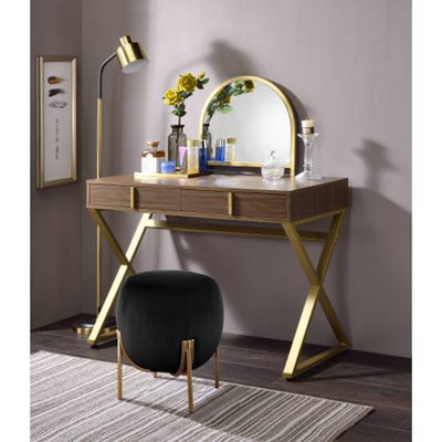 Bureau de coiffeuse avec miroir et plateau à bijoux Coleen